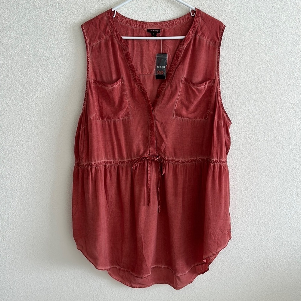 NWT Torrid Emma Babydoll Challis Tunic Top